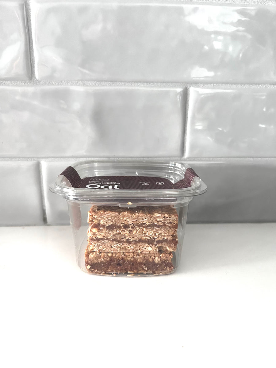 Peanut Butter Salted Caramel Oat Bars